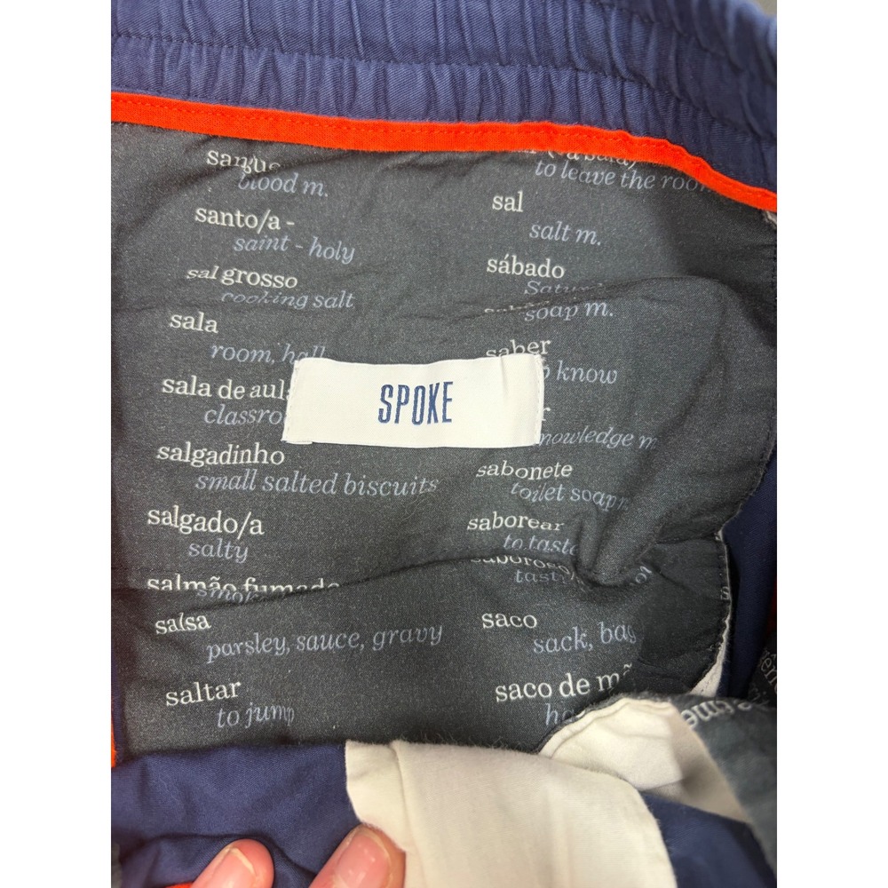 Spoke London Fridays Navy Blue Drawstring Chino Pants Mens 34 Build A Portugal - Picture 4 of 6